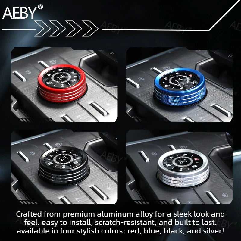 Jetour T2 — Aluminium Alloy Drive Mode Knob Trim Ring & Air Outlet Cover Kit