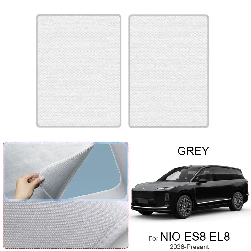NIO EL8 — Suede Fabric Electrostatic Sunroof Sunshade, UV & Heat Insulation (2023–Present)