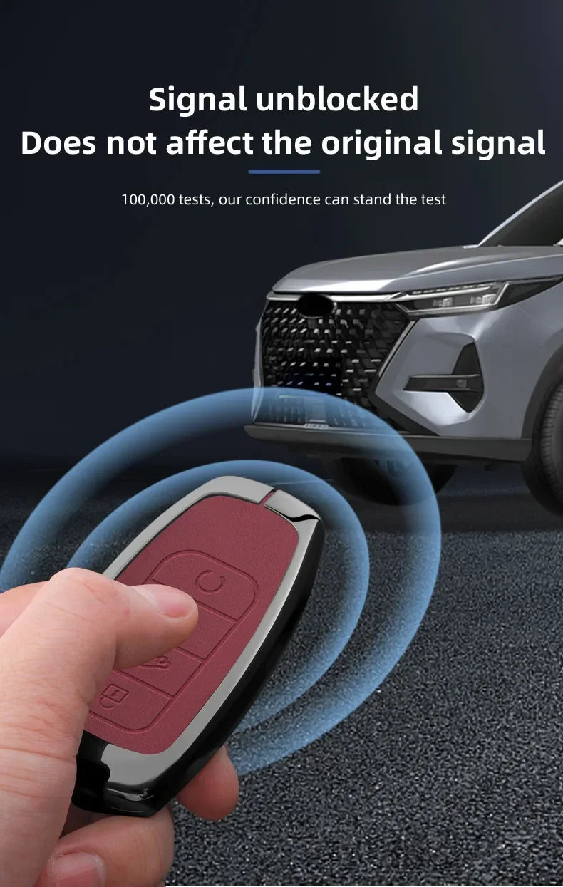 Jaecoo J7 — Galvanised Alloy Key Fob Case & Keychain Cover (2024–2025)