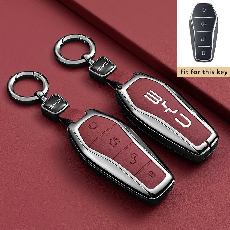 BYD Song Plus Pro / GM-I — Zinc Alloy Key Fob Case & Keychain (2022–2026)