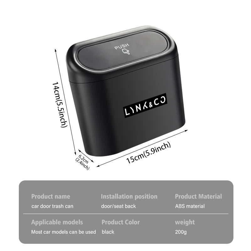 Lynk & Co — ABS Car Door & Seat Back Rubbish Bin with Waterproof Lining (01 / 02 / 03 / 05 / 06 / 09)