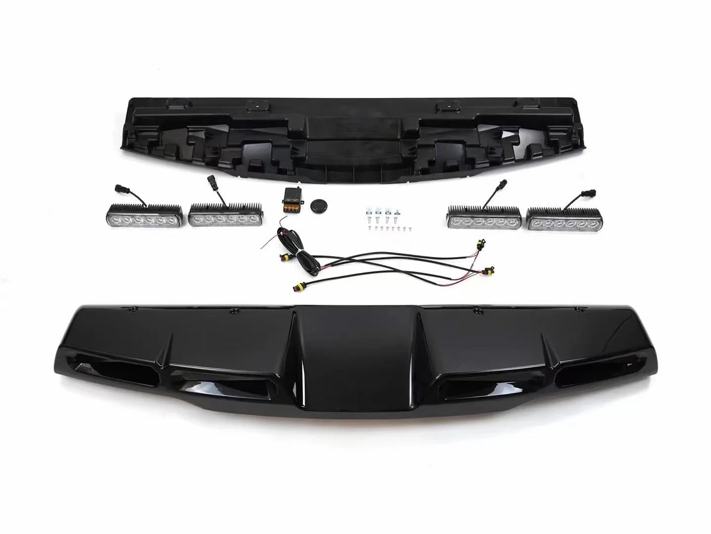 Jetour T2 — Glossy Black Roof Spoiler LED Light Bar 6000K (2023–2025)