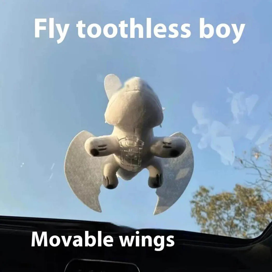 Little Dragon Plush Toy with Movable Wings & Removable Buckle Car Decoration — 20 / 27 / 35cm