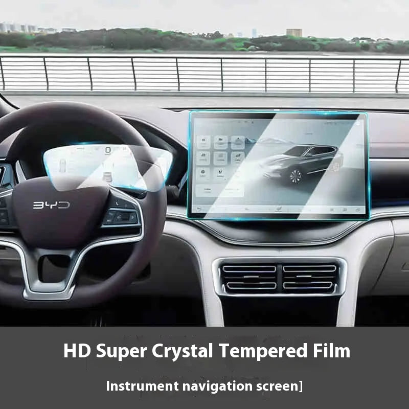 BYD Song Plus DMI / Seal U / Sealion 6 — Tempered Glass Navigation & Dashboard Screen Protector with Blue Light Filter