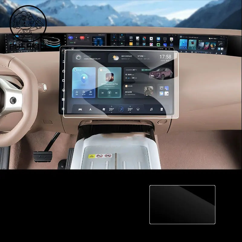 For Changan AVATAR 07 Car Navigation Central Console Tempered Glass Touch Screen Protective Film Garnish Cover