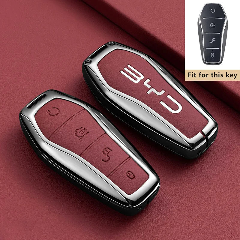 BYD Song Plus Pro / GM-I — Zinc Alloy Key Fob Case & Keychain (2022–2026)
