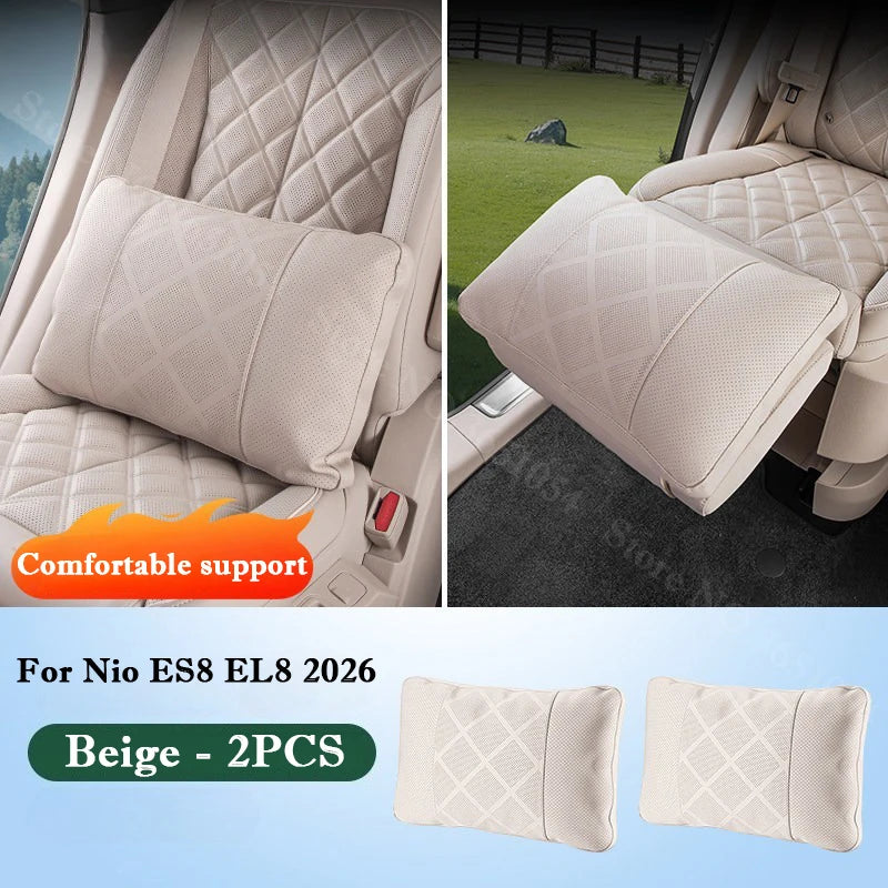 NIO EL8 — Mid-Row Leg Rest & Lumbar Support Cushion with Heightening Pad (2026)