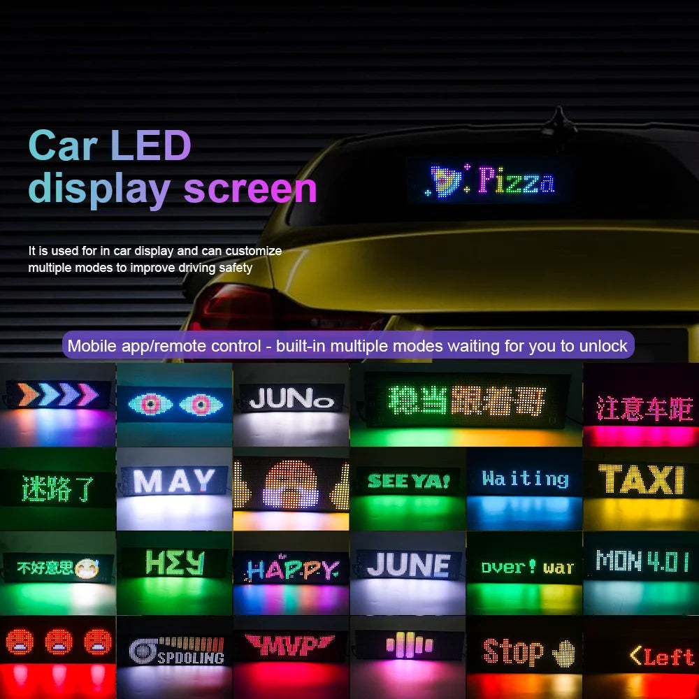 KALADA RGB Scrolling LED Display Sign — Bluetooth App-Controlled, Programmable Text & Animation (USB, 5V)