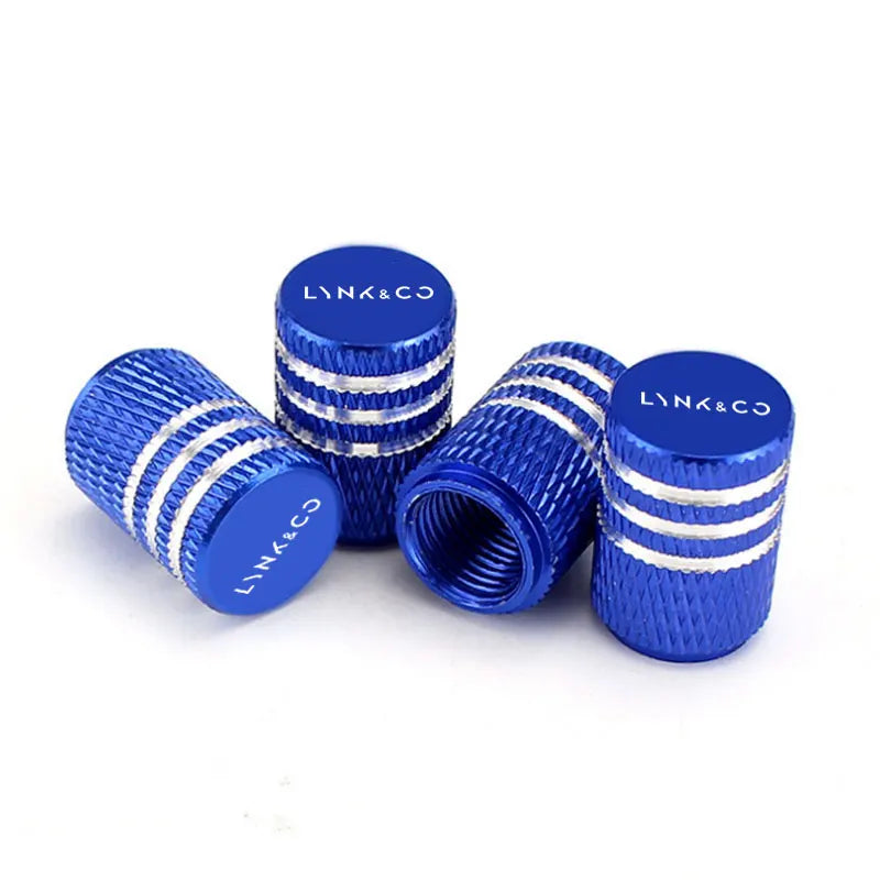 Lynk & Co — Alloy Laser-Engraved Tyre Valve Caps Set (01 / 02 / 03 / 05 / 06 / 09)
