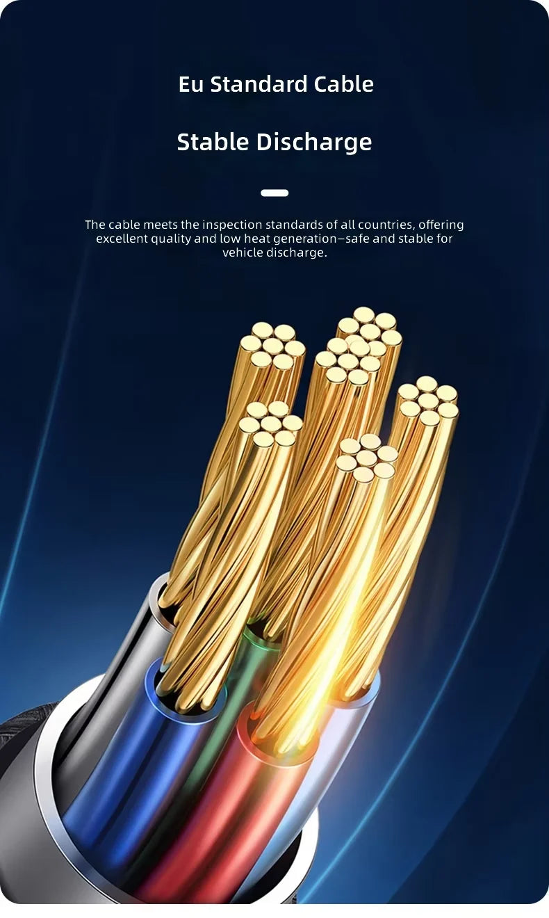 Drivebeat Type 2 V2L Discharge Cable — 5M 16A 220V Vehicle-to-Load Power Adapter for Chinese EVs