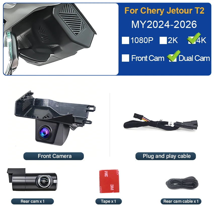 Jetour 4K Dual Dash Cam