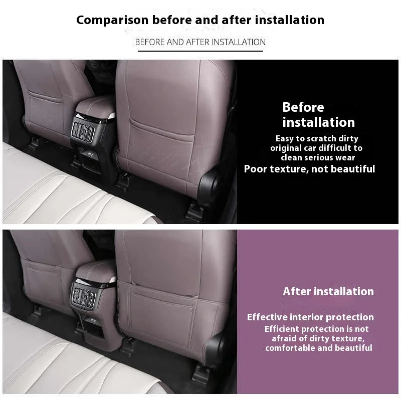 BYD Song Plus DMI / Seal U / Sealion 6 — Leather Rear Seat Anti-Kick Mat & Protector