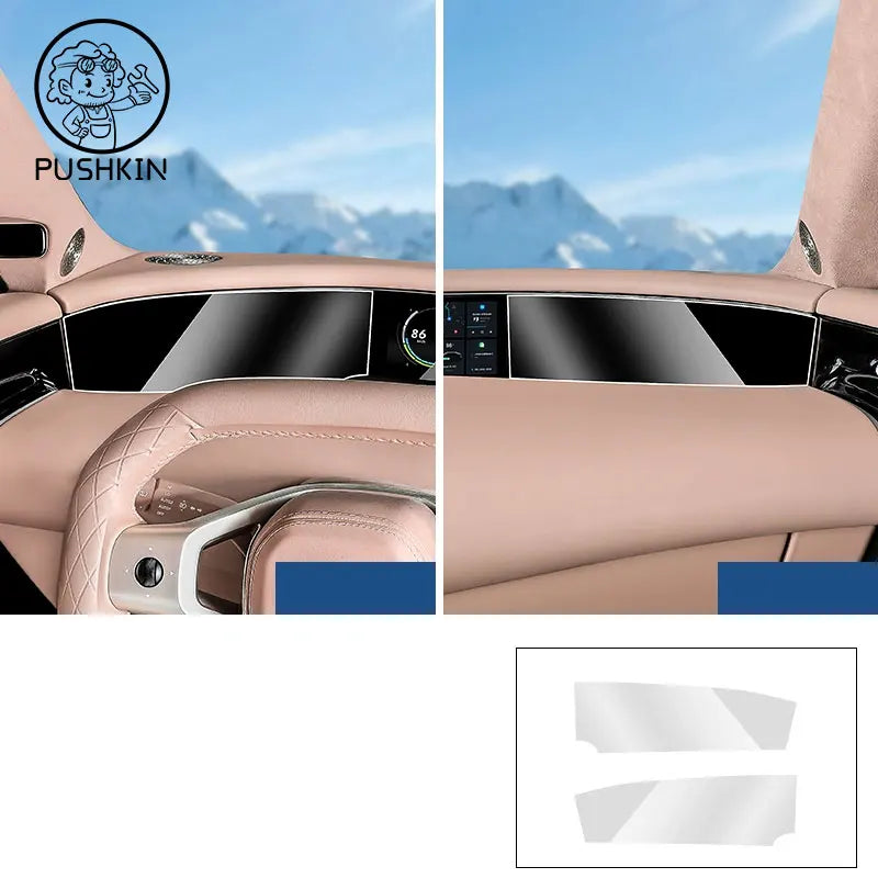 For Changan AVATAR 07 Car Navigation Central Console Tempered Glass Touch Screen Protective Film Garnish Cover