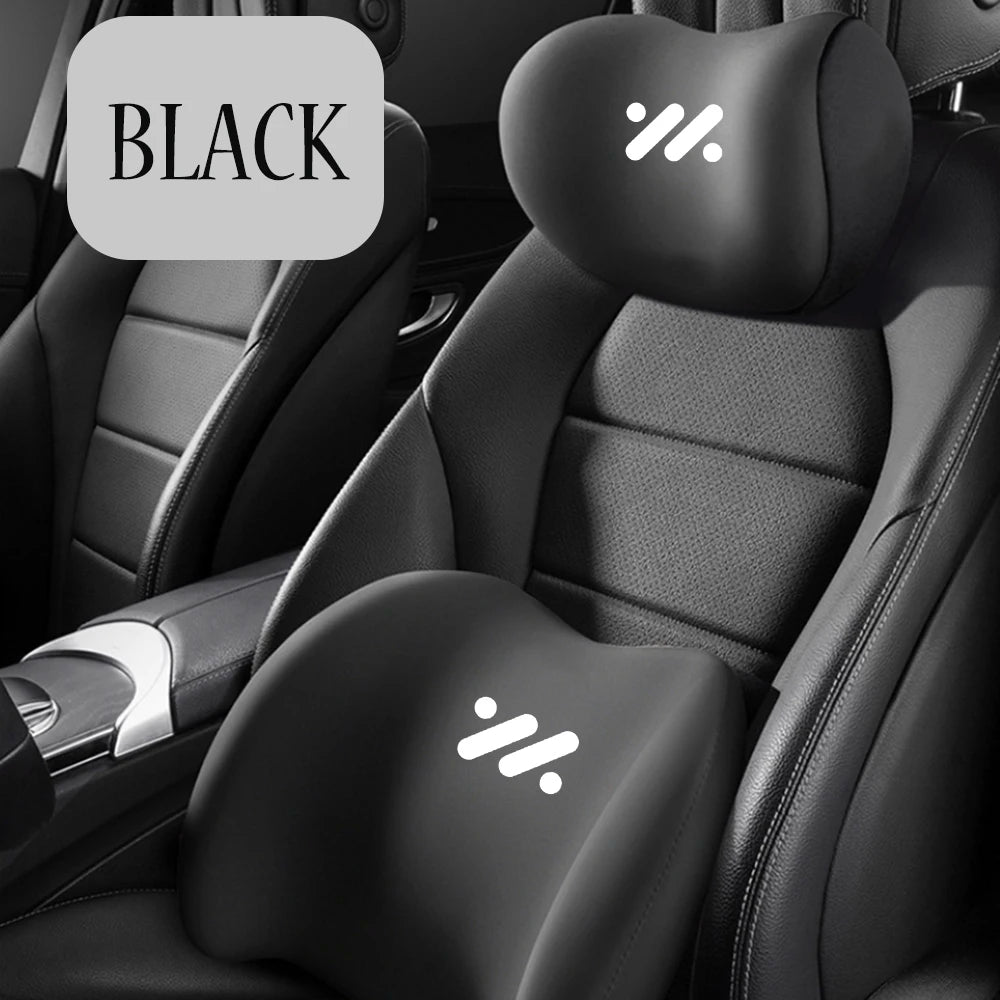 Universal Car Memory Foam Neck & Lumbar Pillow