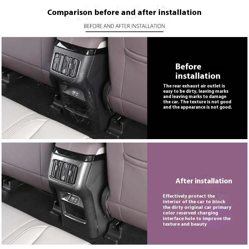 BYD Song Plus DMI / Seal U / Sealion 6 — Rear Armrest Anti-Kick Cover & Frame Pad Protector