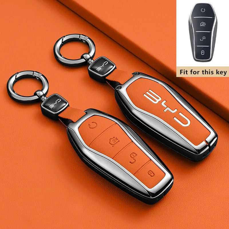 BYD Song Plus Pro / GM-I — Zinc Alloy Key Fob Case & Keychain (2022–2026)