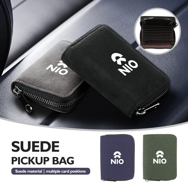 NIO Full Range — Suede Leather RFID Blocking Multi-Slot Card Wallet