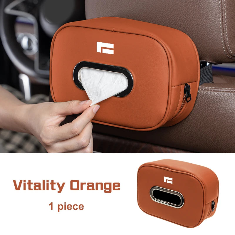BAIC JISHI Polestone 01 / ROX 01 — Microfiber Leather Tissue Box & Armrest Storage Bag
