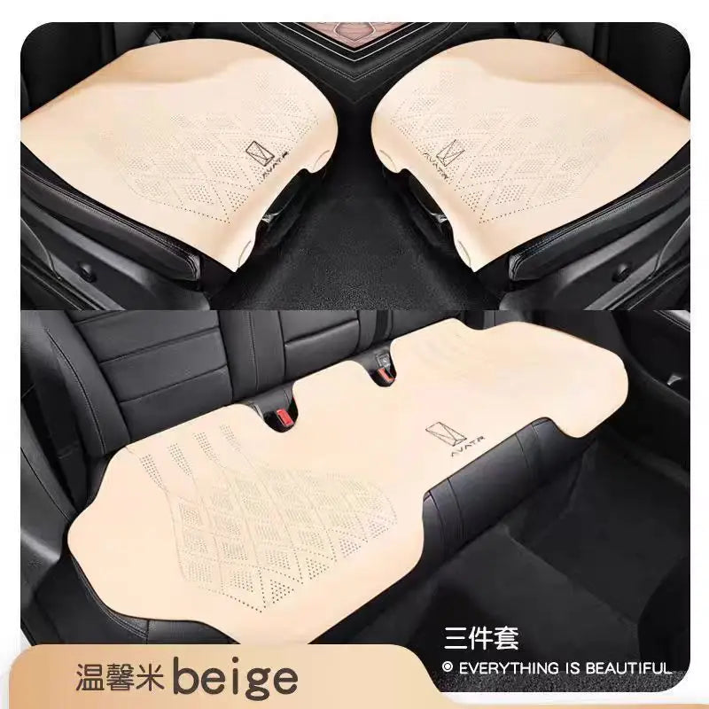 Avatr 07 / 11 / 12 — Suede Leather Breathable Seat Cushion Set, 3-Piece (2025)