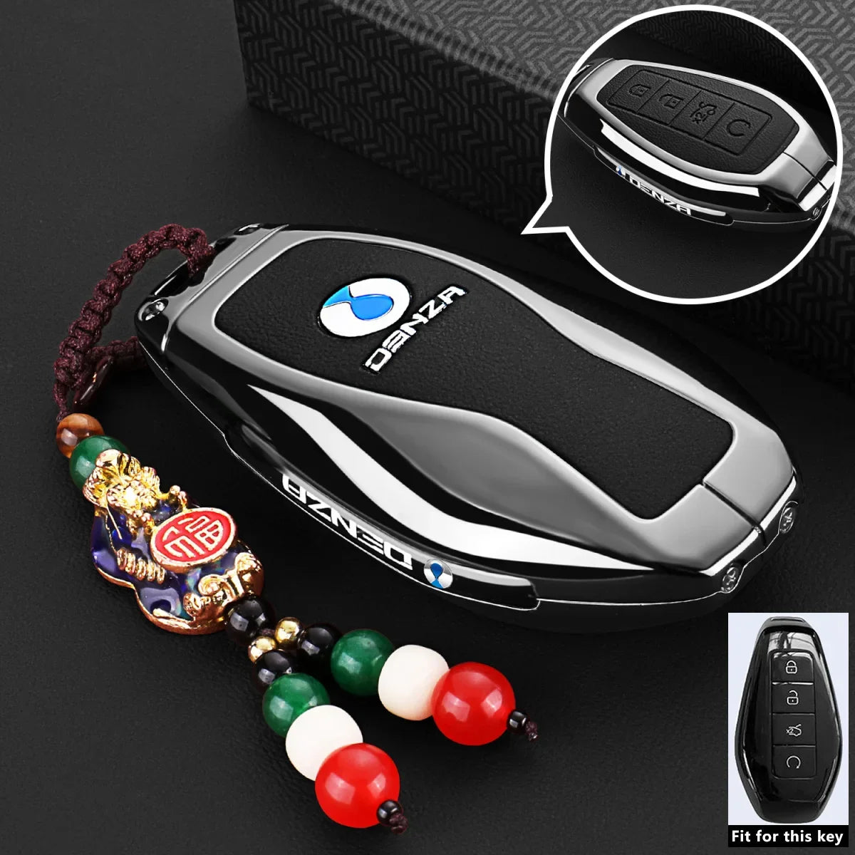 Denza B5 / B8 — Zinc Alloy Smart Key Fob Case & Keychain (2025–2026)