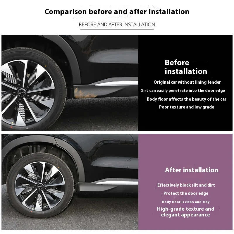 BYD Song Plus DMI / Seal U / Sealion 6 — Rear Wheel Mudguard & Lining Protector Set