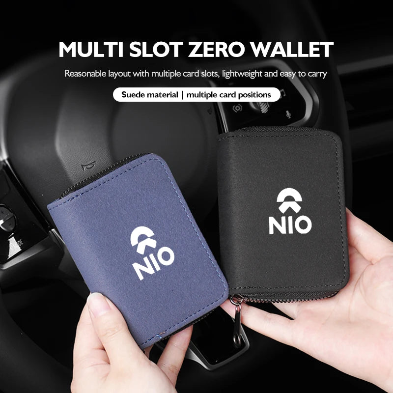 NIO Full Range — Suede Leather RFID Blocking Multi-Slot Card Wallet