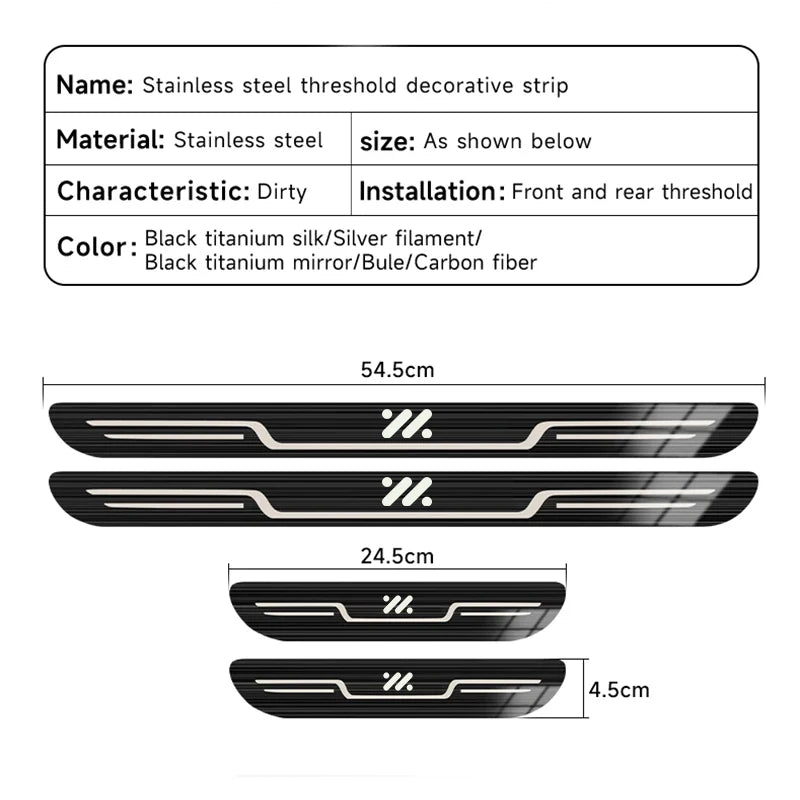 Universal Car Door Sill Protector Plates