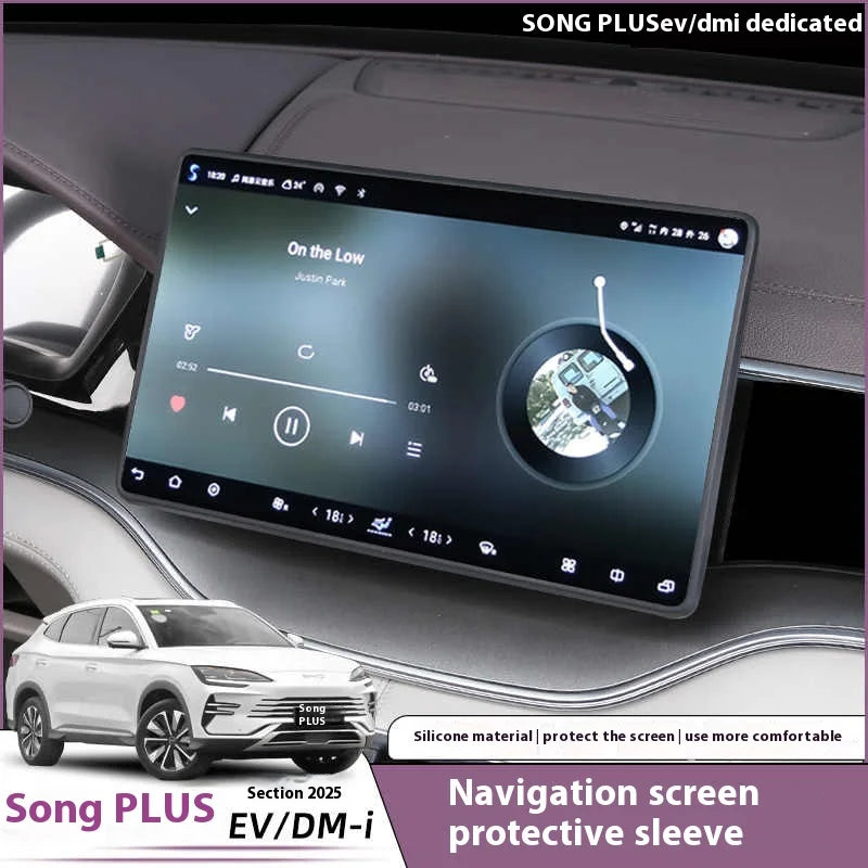 BYD Song Plus DMI / Seal U / Sealion 6 — Silicone Navigation Screen Frame & Central Control Protector
