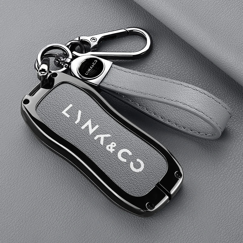 Lynk & Co Z10 / Z20 / 900 EM-P — Zinc Alloy & Leather Key Fob Case & Keychain