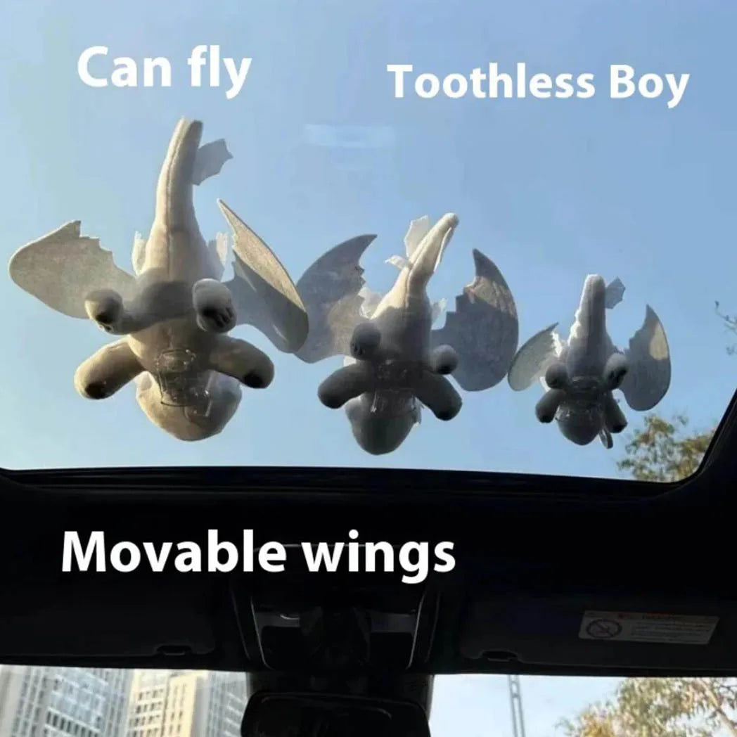 Little Dragon Plush Toy with Movable Wings & Removable Buckle Car Decoration — 20 / 27 / 35cm