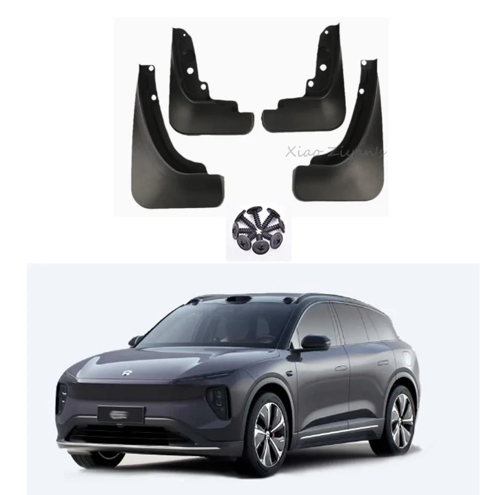 NIO EL6 — Full Set Front & Rear Mud Flaps & Mudguard Fenders, Set of 4 (2023–2026)