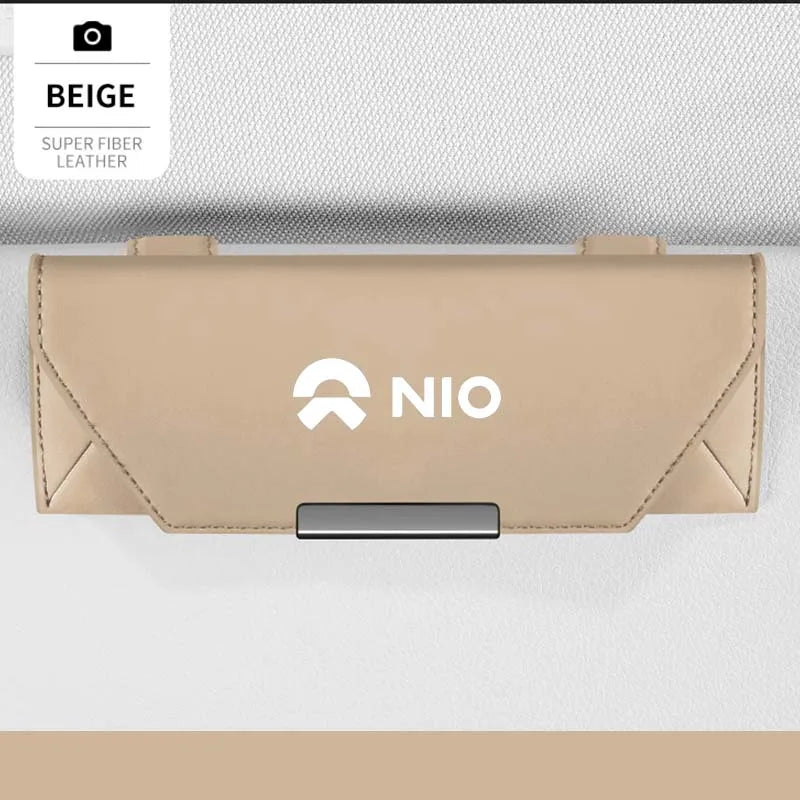 NIO Full Range — Napa Leather Magnetic Visor Sunglasses Holder & Clip