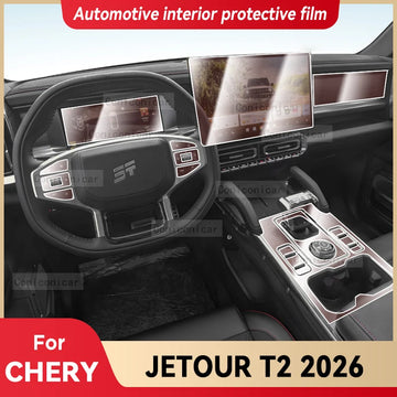 Jetour T2 2026 — Transparent TPU Interior Centre Console Protective Film