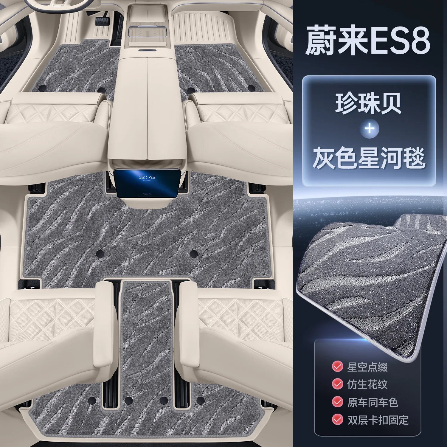 NIO EL8 — Double-Layer TPE Full-Coverage Floor Mats, 6 & 7 Seat (2023–2026)