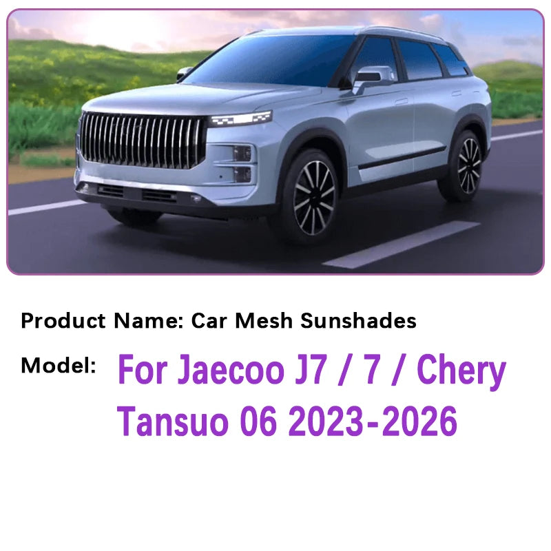 Jaecoo J7 / Lucano L7 / Chery Tansuo 06 — Full Coverage Magnetic Sunshade Set (2023–2026)