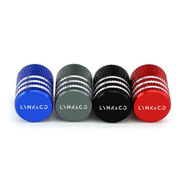 Lynk & Co — Alloy Laser-Engraved Tyre Valve Caps Set (01 / 02 / 03 / 05 / 06 / 09)