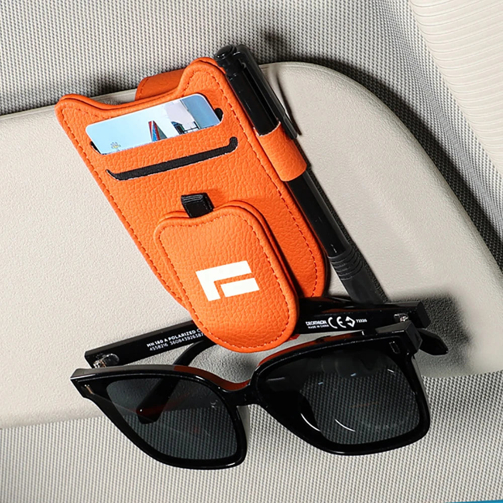 ROX ADAMAS — Leather Visor Sunglasses Clip & Multi-Function Storage Box (2026)