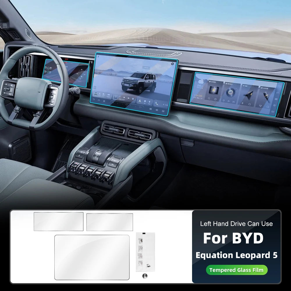 BYD Leopard 5 / Titanium 5 — Tempered Glass GPS & Dashboard Screen Protector (2025–2026)