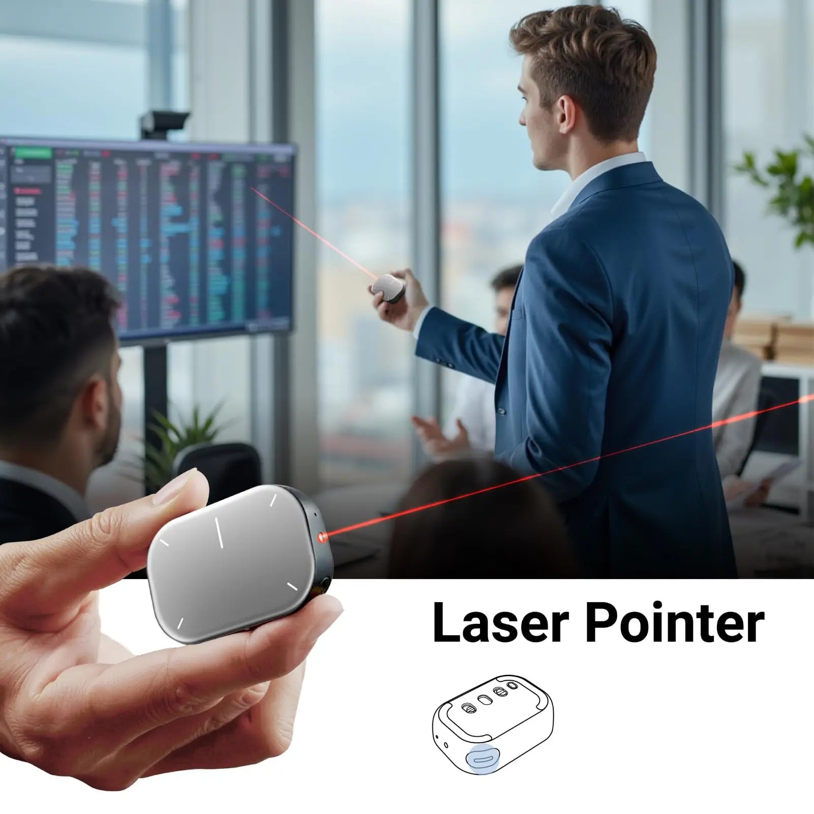 Cheerdots 2  — AI-Enabled Bluetooth Air Mouse, Wireless Touchpad, Laser Pointer &amp; Recording Pen