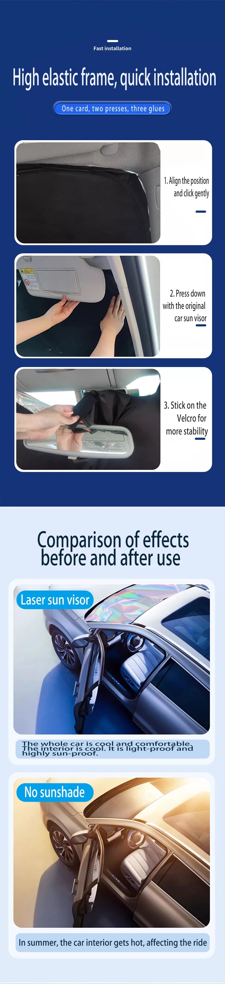 Car Sun Visor Front Windshield Sunshade – Heat Insulation | For Jetour Traveller / T2 (2023–2026)