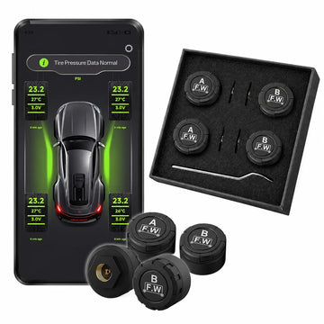 Neelyke Bluetooth Tyre Pressure Monitoring System (TPMS) — App-Based Real-Time Pressure & Temperature Alerts (T05-04)