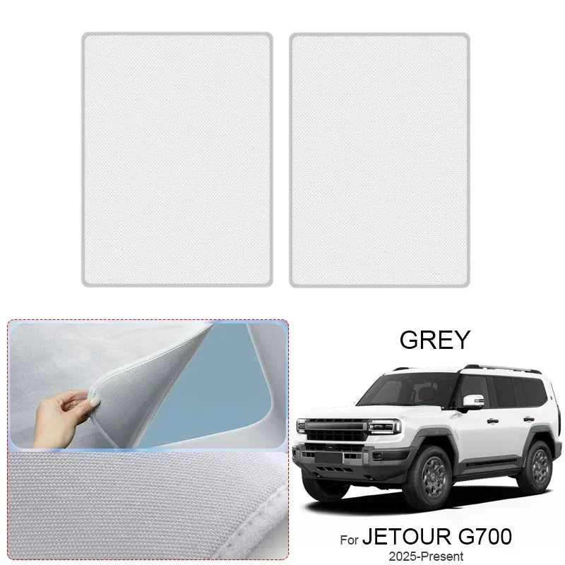 Jetour G700 — Suede Electrostatic Sunroof Sunshade, UV & Heat Insulation (2025–Present)