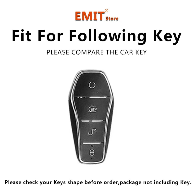 BYD Song Plus Pro / GM-I — Zinc Alloy Key Fob Case & Keychain (2022–2026)