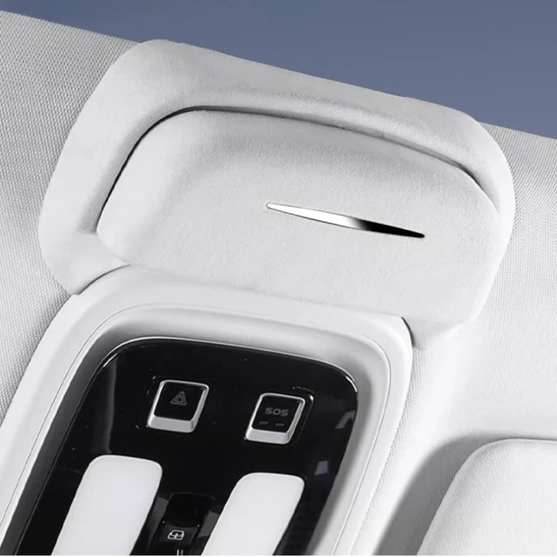DEEPAL G318 — Suede Roof-Mounted Sunglasses Holder & Multi-Function Storage Case