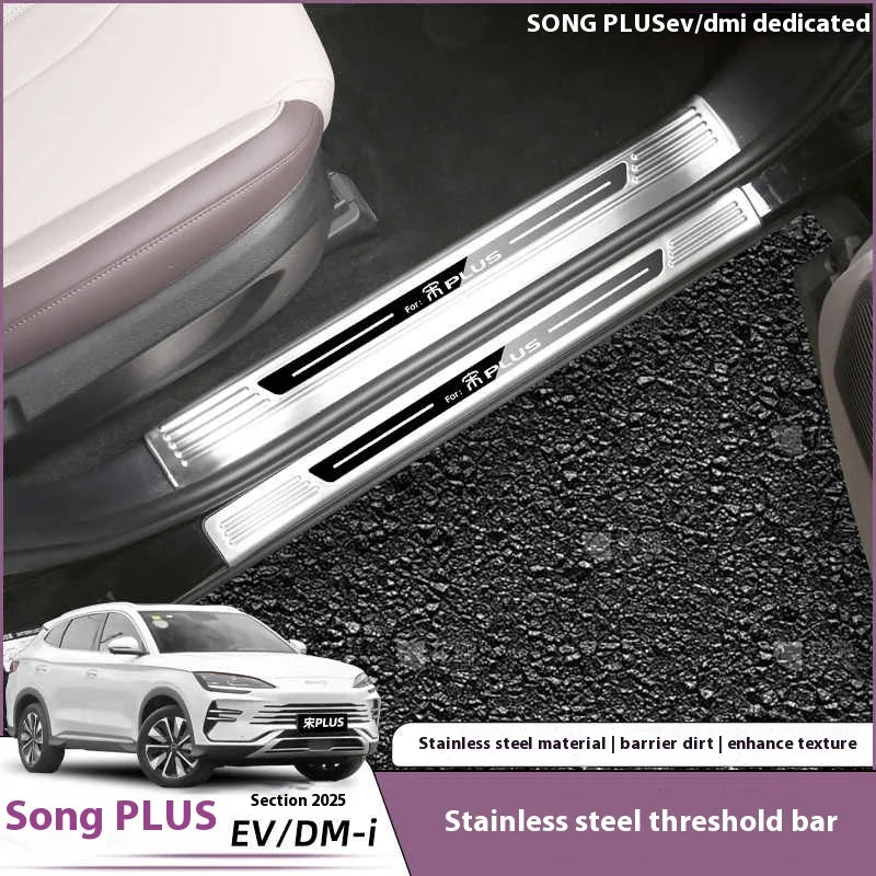 BYD Song Plus DMI / Seal U / Sealion 6 — Stainless Steel Door Threshold & Welcome Pedal Strips