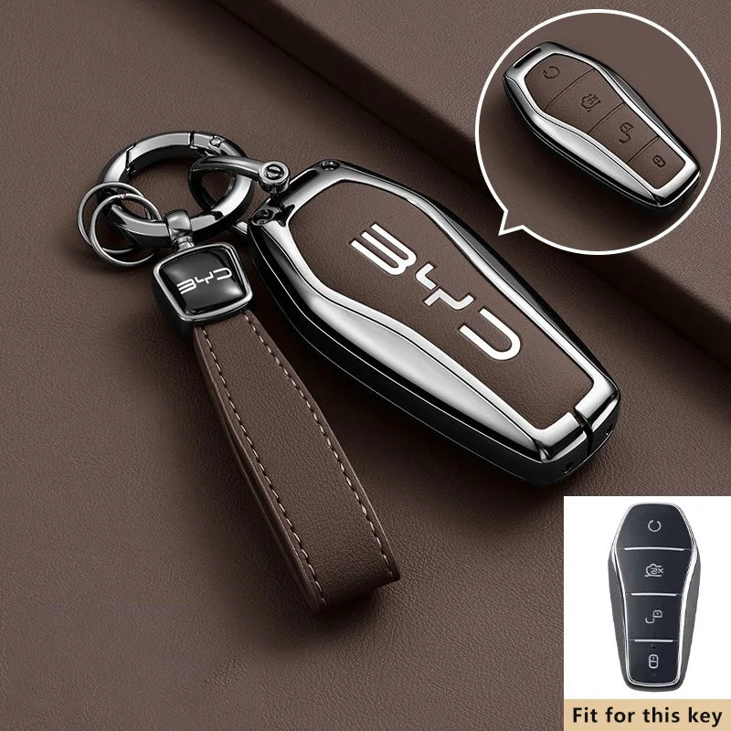 BYD Song Plus Pro / GM-I — Zinc Alloy Key Fob Case & Keychain (2022–2026)