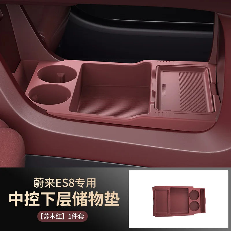 NIO EL8 — Dual-Layer Silicone Centre Console Storage & Glasses Organiser Tray (2026)