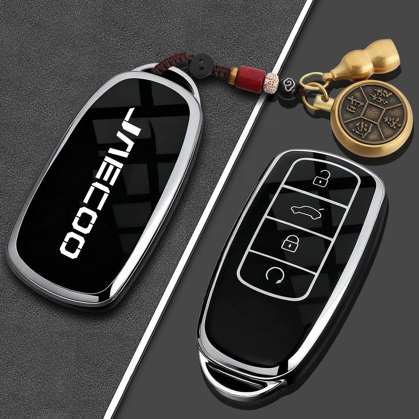 Jaecoo J5 EV / J7 / J7 PHEV / J8 — TPU Key Fob Case & Keychain Cover (2025–2026)