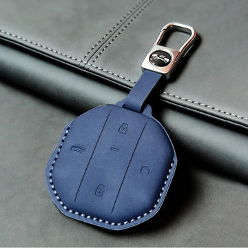 Jetour T1 / T2 / Freedom / Shanhai — Luxury PU Leather Key Fob Case & Keychain (2024–2026)