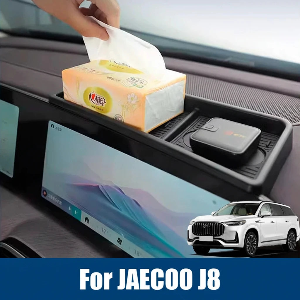 Jaecoo J8 — Central Console Storage Box, Cup Holder & Rear Screen Organiser (2024–2026)